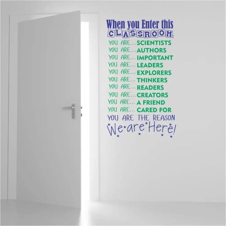 The Simple Stencil Classroom Welcome Students Decal You Are the Reason We Are Here