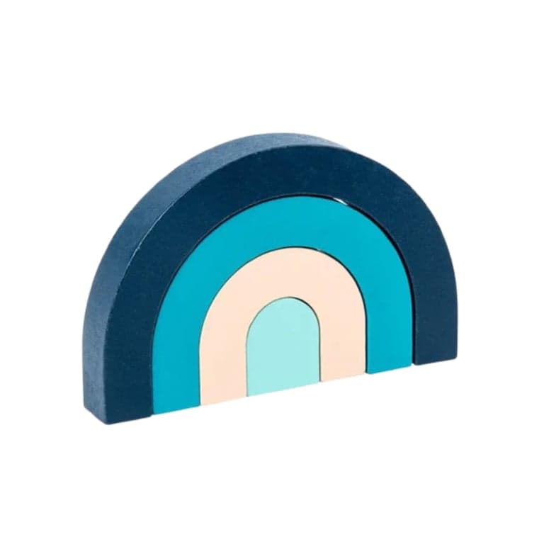 Seaside-Montessori Arched Building Blocks Blue