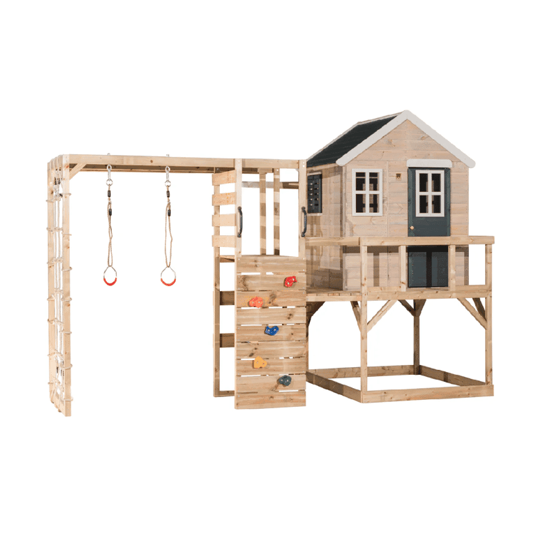 Wendi Toys My Lodge Altalena con Piattaforma e Allegato Palestra Grigio
