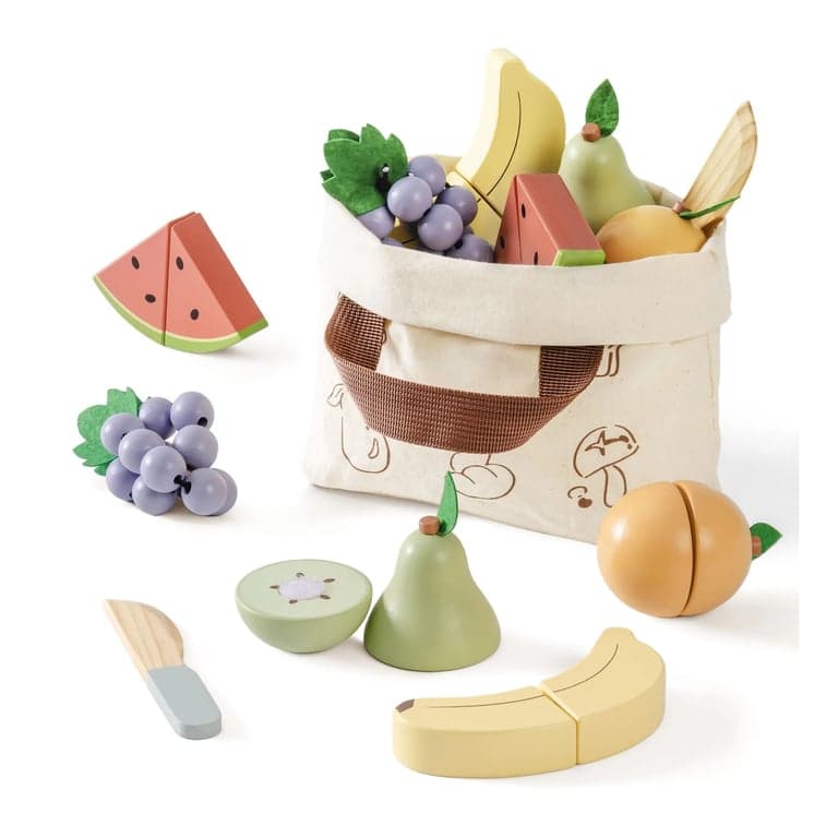 Robud Set di Cibo da Tagliare in Legno Frutta