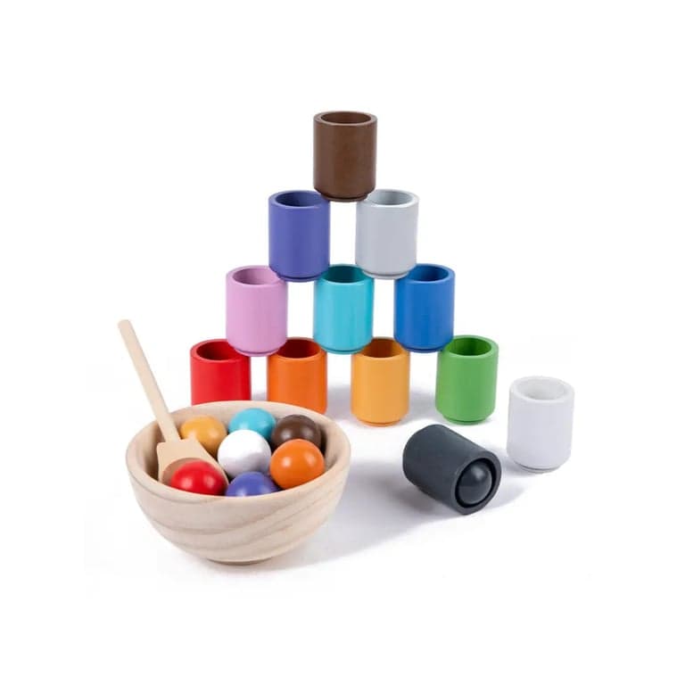 Seaside-Montessori Color Classification Balls and Cups