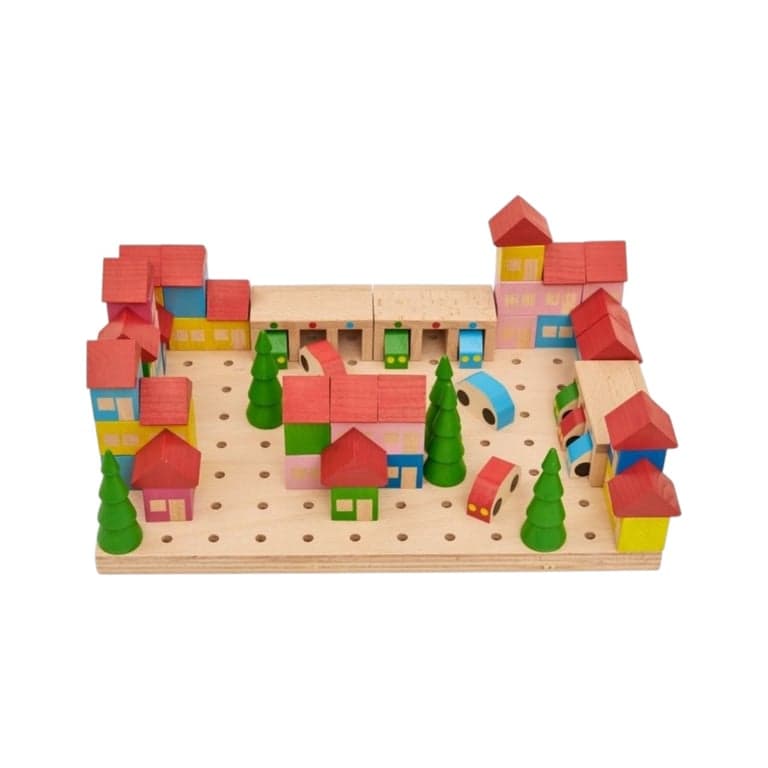 Makura Kit in legno della città da 67 pezzi