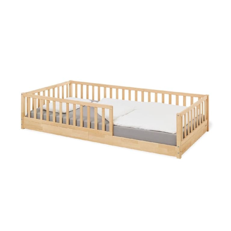 Pinolino Letto a Pavimento Con Sponde Evi 90 x 200 Non Trattato