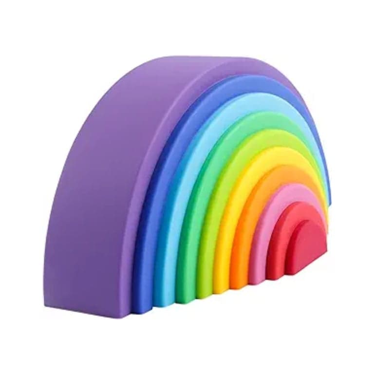 BLUE GINKGO Silicone Rainbow Stacker 10 Layers