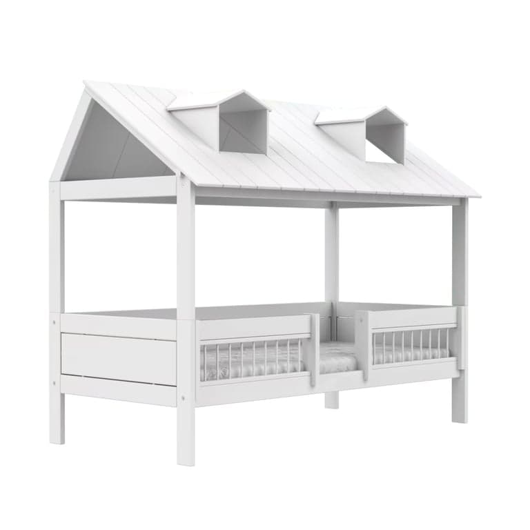 LIFETIME Kidsroom Letto casetta da spiaggia 90 x 200 cm Bianco Standard