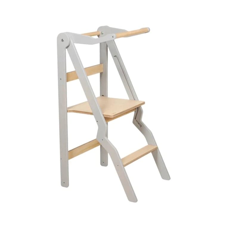 Lumbary Torre di supporto pieghevole ZigZag Grigio pastello