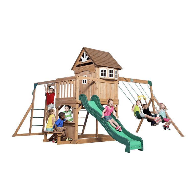 Backyard Discovery Swing Set With Playhouse Montpelier
