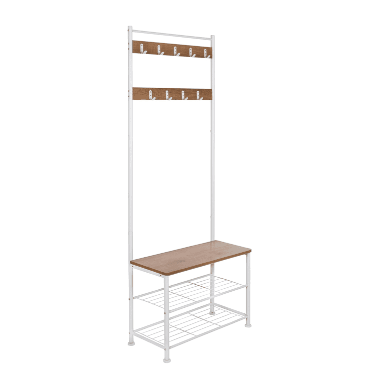 Honey-Can-Do Entryway Hall Tree With Bench and Shoe Storage
