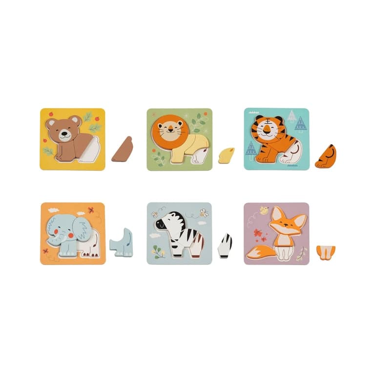 Busy Kids Puzzle 6 in 1 Animali
