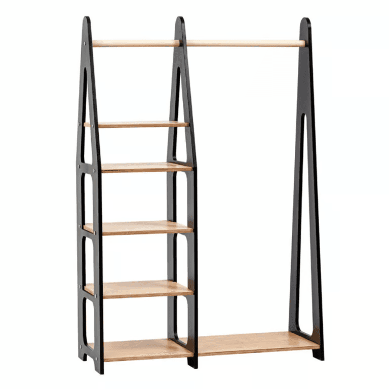 Duck Woodworks Shop Appendiabiti con Ripiani Nero