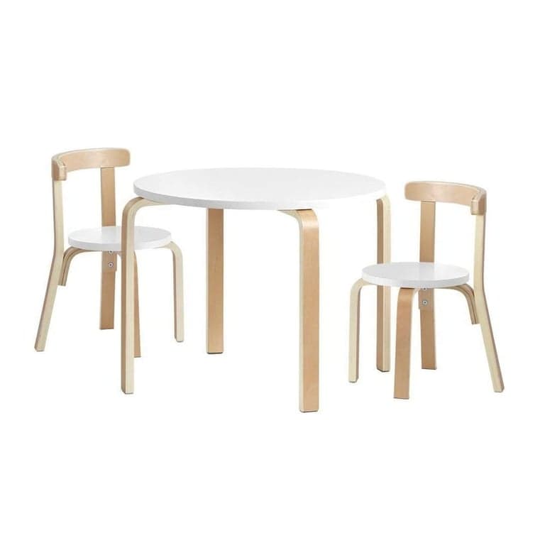Keezi Table and Chair Set White 1