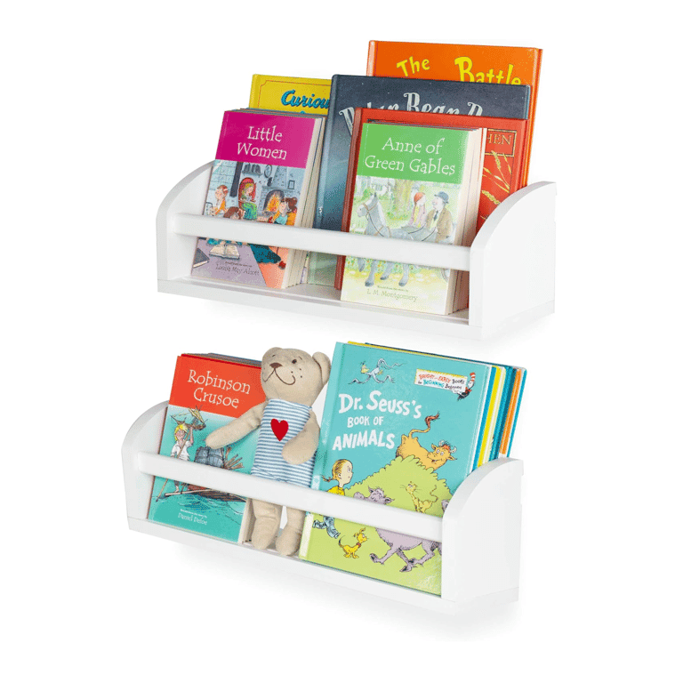 Wallniture Set of 2 Lissa Wall Mounted Bookshelves