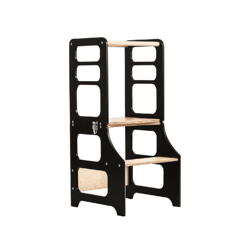 Duck Woodworks Shop Torre per Bambini Trasformabile Nera