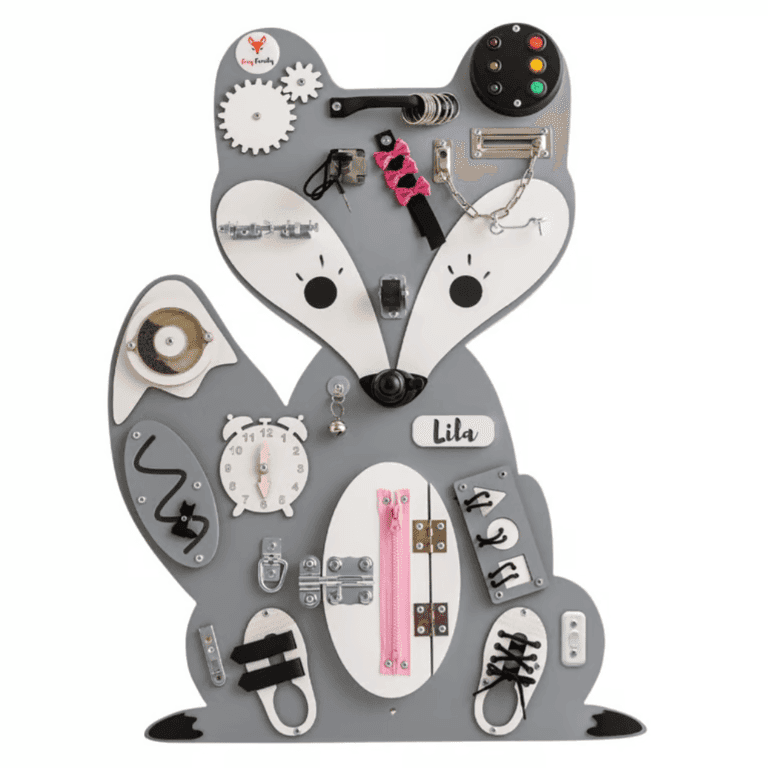 Foxy Family Busy Board Leonia la Volpe Con Nome Senza Supporto
