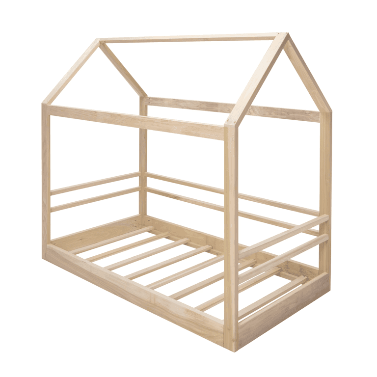 Purveyor 15 The Sierra House Queen Floor Bed With Mattress Slats and Rails