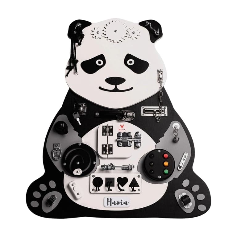 Foxy Family Tavola delle attività Ela la Panda con nome e supporto