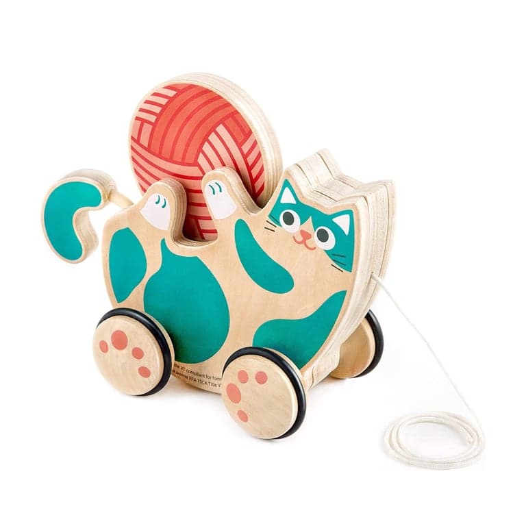 Hape Wooden Walk-a-Long Kitten Pull Toy