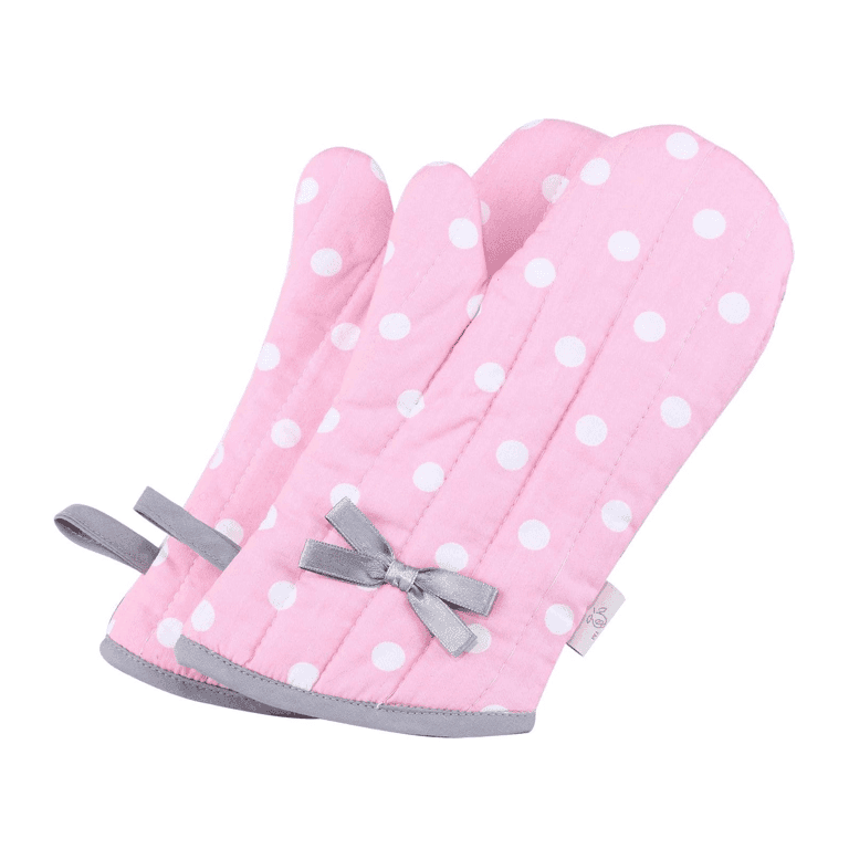 NEOVIVA Child Oven Mitts Polka Dots Pink