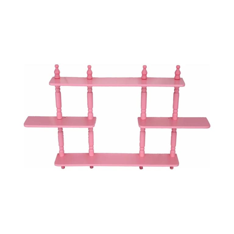 Frenchi Home Furnishing Kid's 3-Tier Wall Shelves Pink