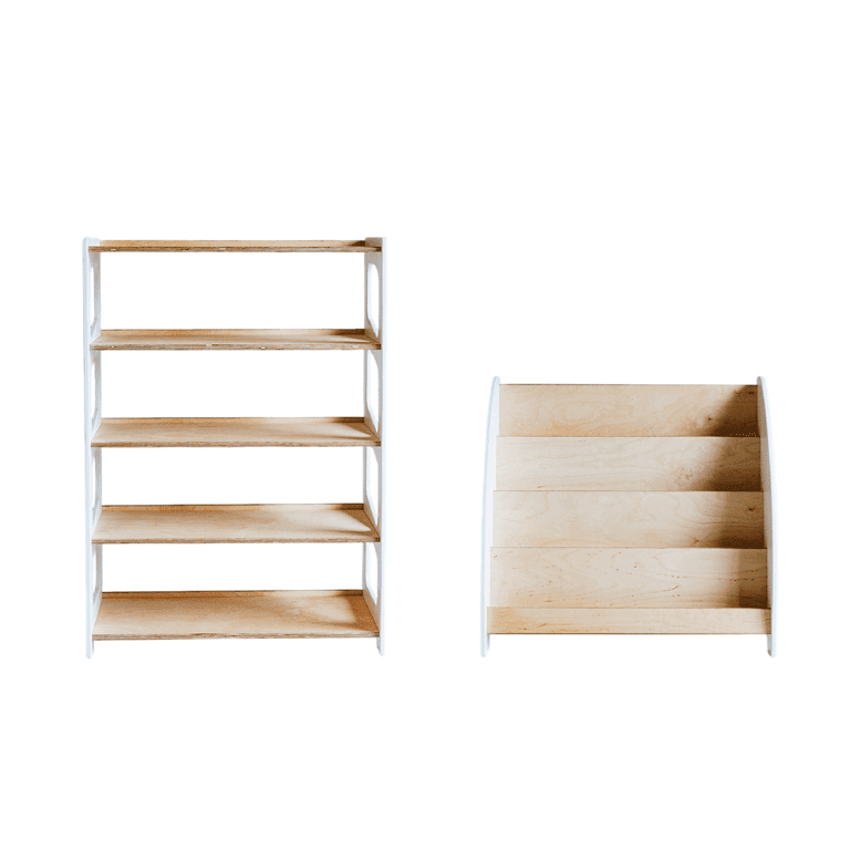 Weco Scaffale per Libri & Scaffale per Giocattoli Set Bianco