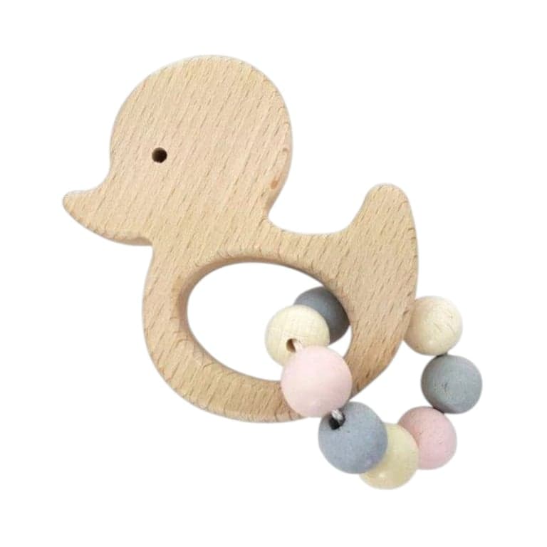 Hess-Spielzeug Rattle Griffon Duck Natural Pink