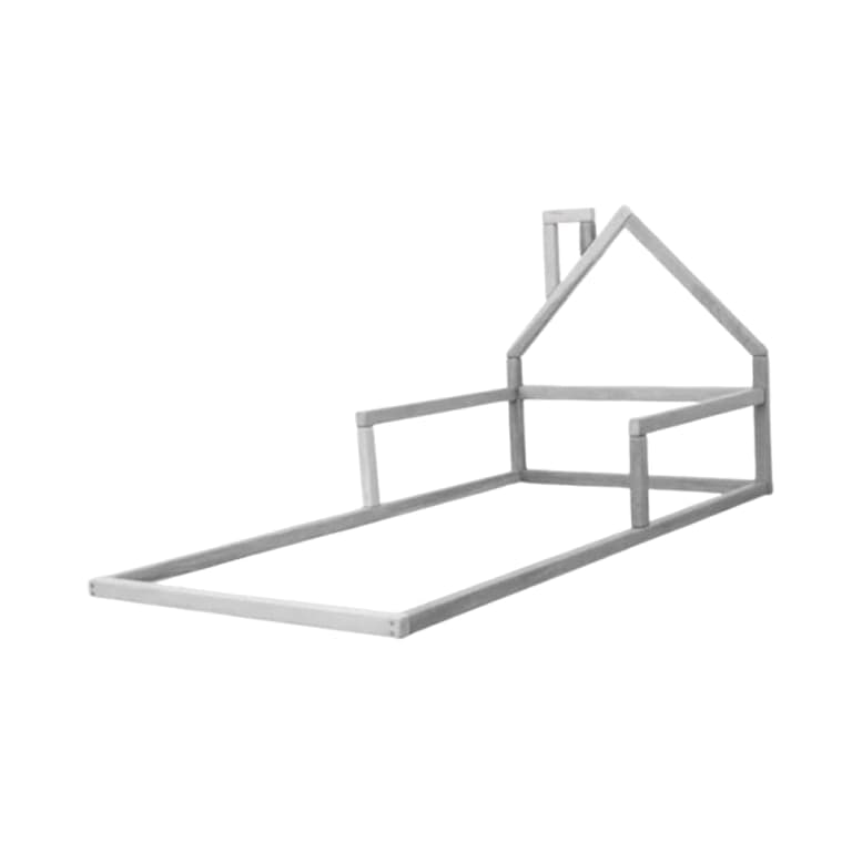 BusyWood House Floor Bed Model 3 Full Size Gray