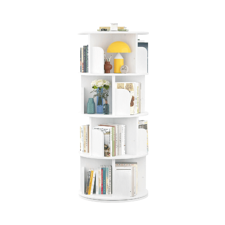 Aheaplus Rotating Bookshelf White
