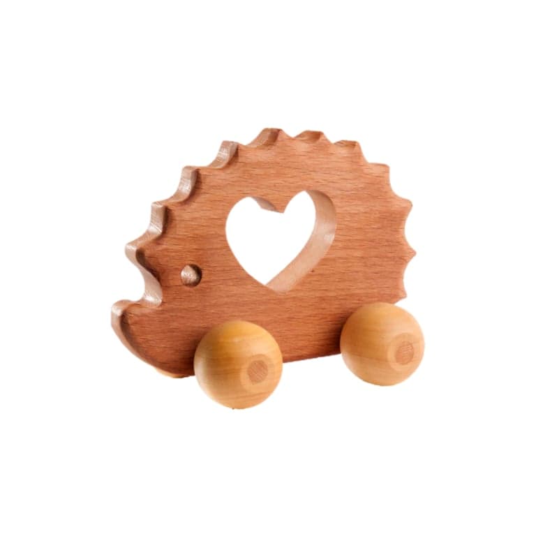 PoppyBabyCo Wooden Push Toy Hedgehog