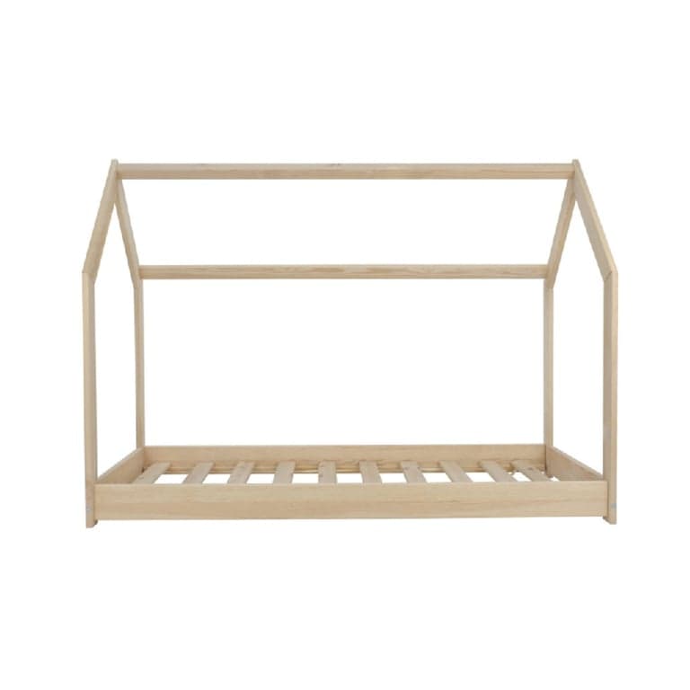 Merly House Letto a Pavimento Naturale Misura per Bambini 160 x 80 cm