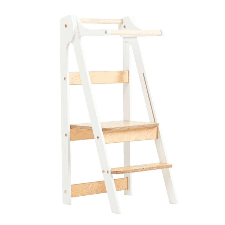 Duck Woodworks Torre Montessoriana Pieghevole Bianca
