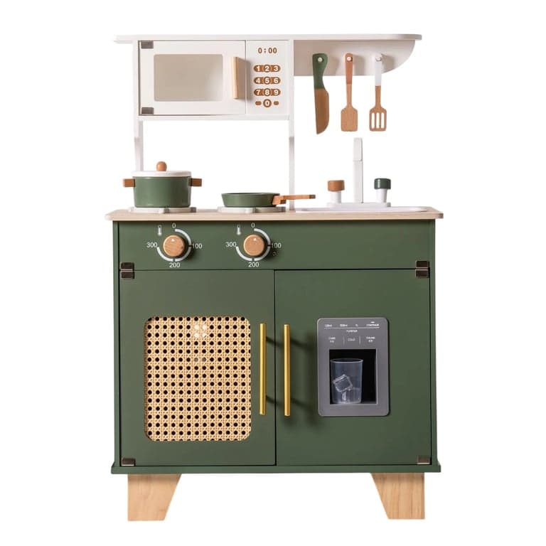 Robud Cucina Giocattolo in Legno per Bambini Vintage Verde