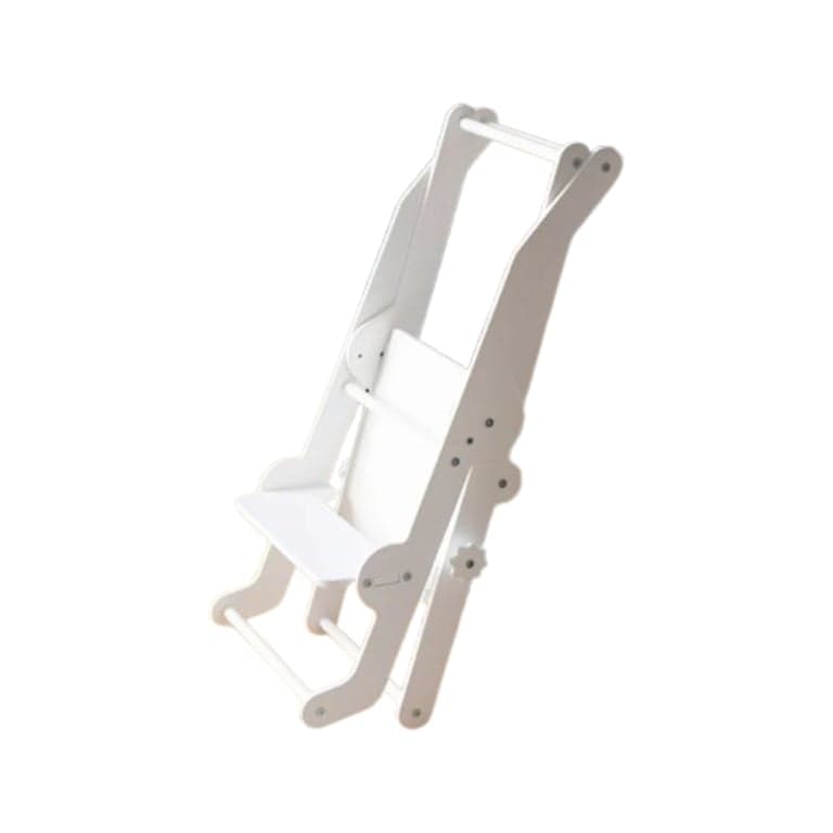 Wood and Hearts 2-in-1 Montessori Toddler Standing Tower White
