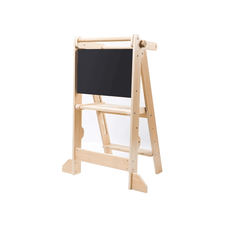 Elis Design Torre per bambini pieghevole con lavagna laccata