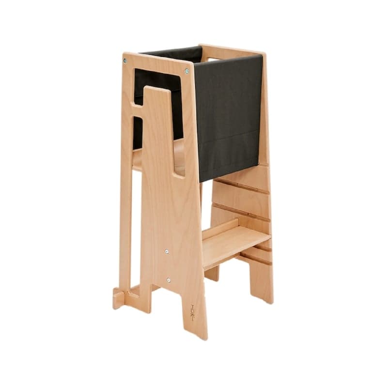 Tuki Set iniziale torre di apprendimento naturale, tessuto verde oliva scuro