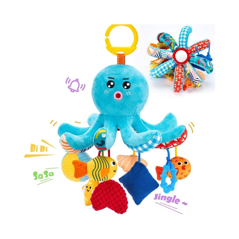 hahaland Octopus Peek-A-Boo Mirror With Pulling Cords