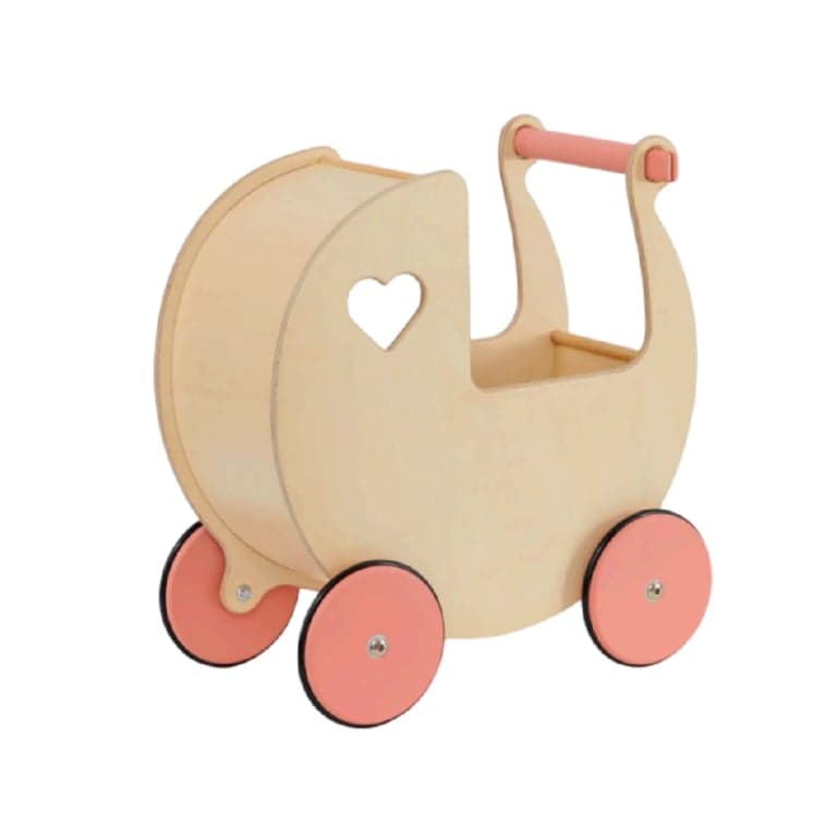 Moover Walker Traditional Doll Pram Natural Pink (For Experienced Walkers 18+ Months)