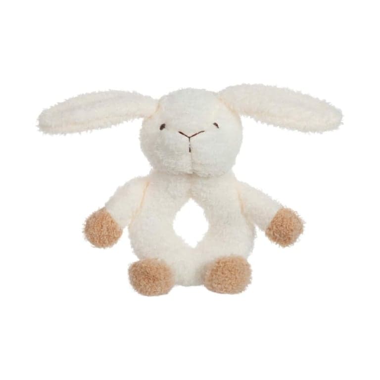 Apricot Lamb Soft Ring Rattle Bunny