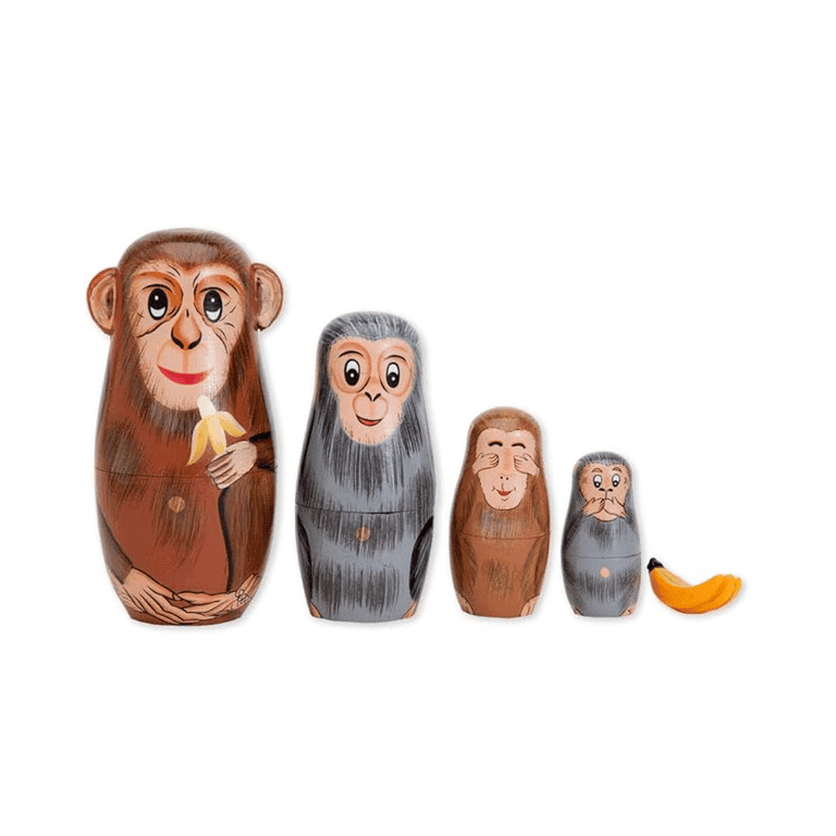 Bits and Pieces Monkeys Nesting Dolls