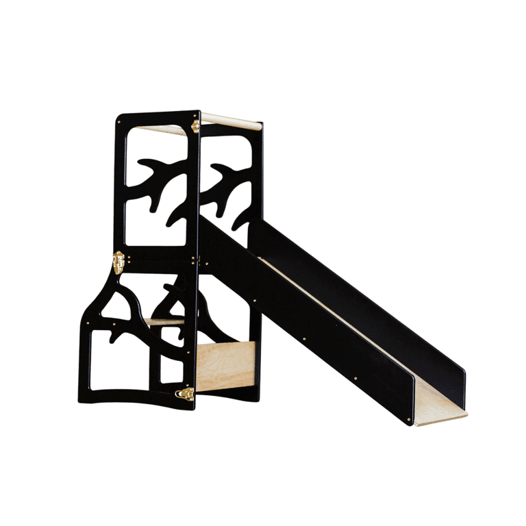Weco Torre da cucina 3 in 1 con design ad albero e scivolo nero