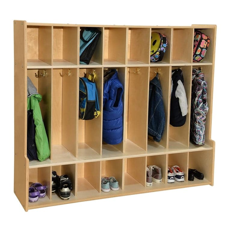 Contender 8-Section Coat Locker With Bench & Cubby Storage