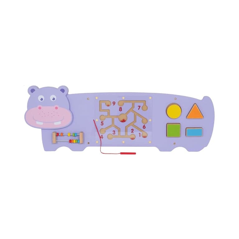 SPARK & WOW Hippo Sensory Activity Wall Busy Board