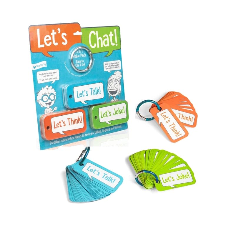 Open The Joy 3-in-1 Conversation Starters Cards Let's Chat