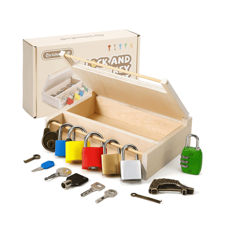 Woodtoe Lock and Key Set 8 Pieces