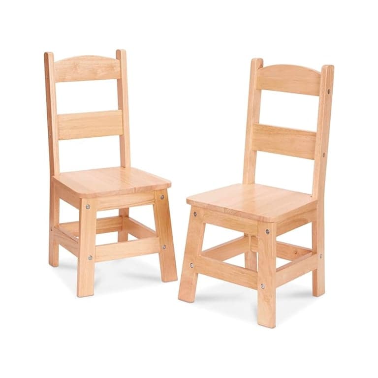 Melissa & Doug Wooden Chairs Set of 2 Blonde