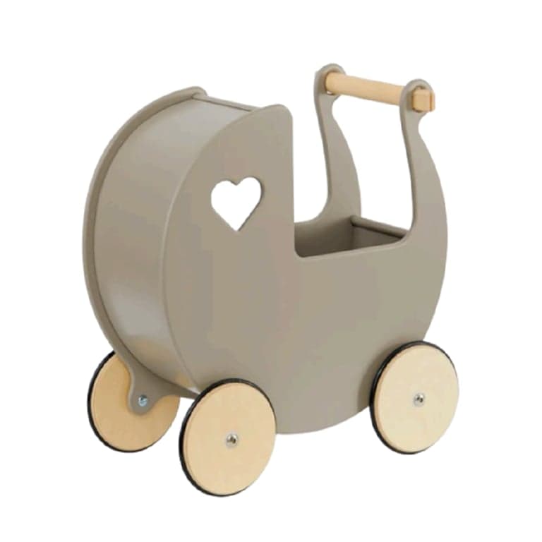 Moover Walker Traditional Doll Pram Warm Gray (For Experienced Walkers 18+ Months)