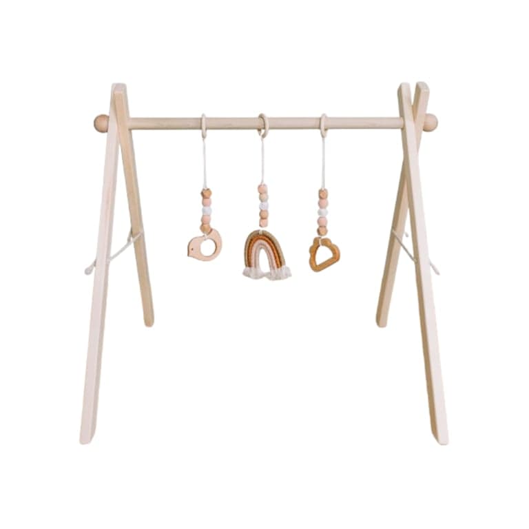 My Little Songbird Rainbow Play Gym Blush Natural With 3 Toys