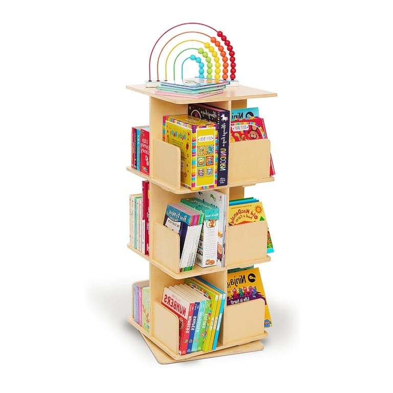 Monläurd Birch Rotating Bookshelf