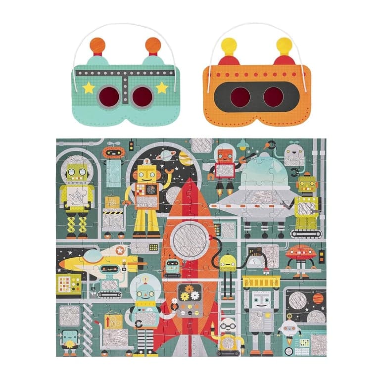 Petit Collage Robot Factory 100-Piece Decoder Puzzle