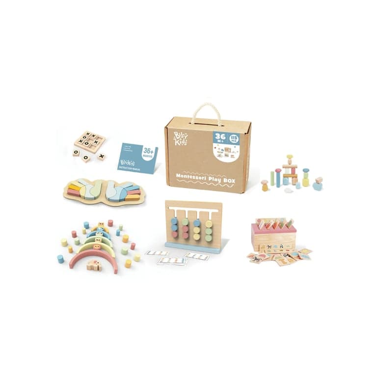Busy Kids Montessori Set Box Gioco 36 Mesi e Oltre