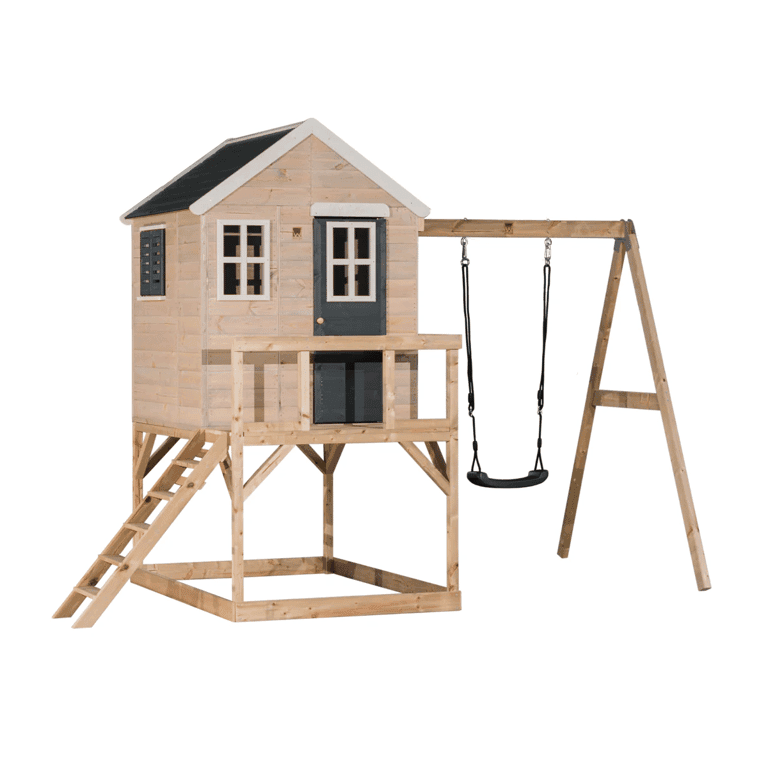 Wendi Toys My Lodge Altalena con Piattaforma e Altalena Singola Grigio